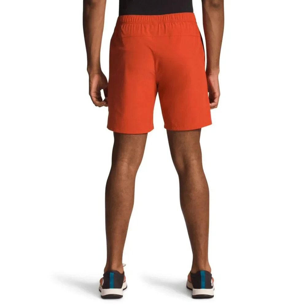 The North Face Men's M Athletic Shorts Orange Elastic Waist NWT Hiking Running